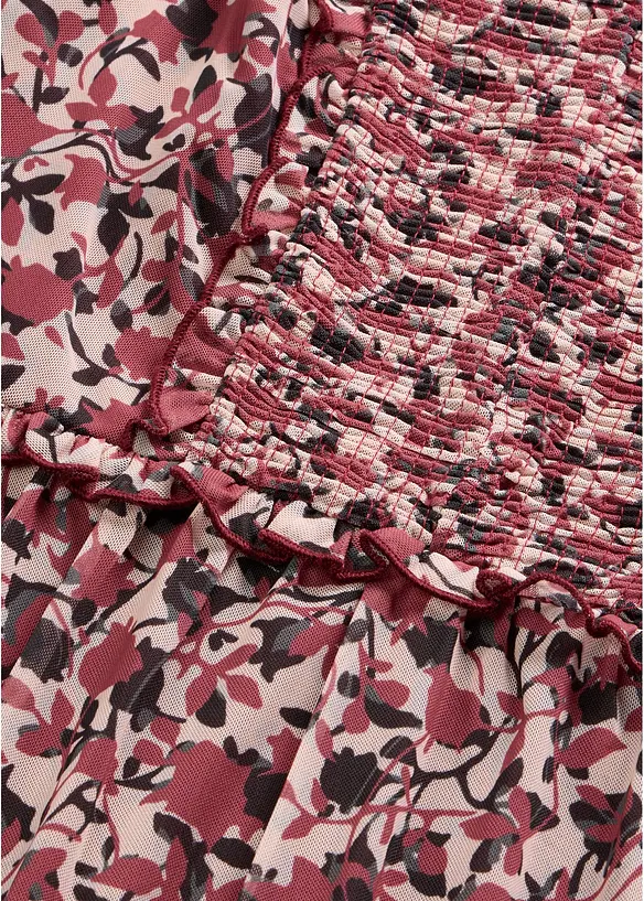 Jerseykjole i tynn mesh, bonprix