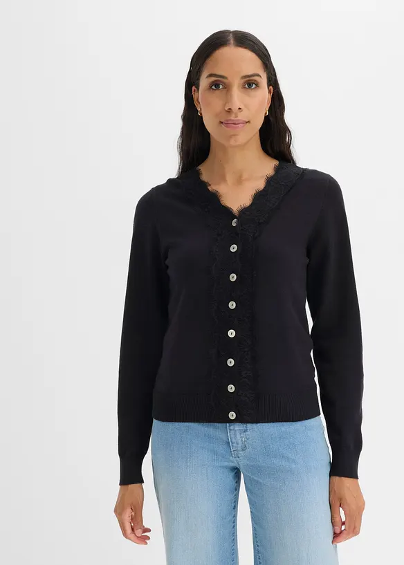 Cardigan i myk viskosemiks, bonprix