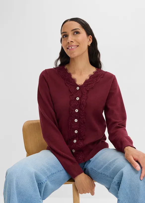 Cardigan i myk viskosemiks, bonprix