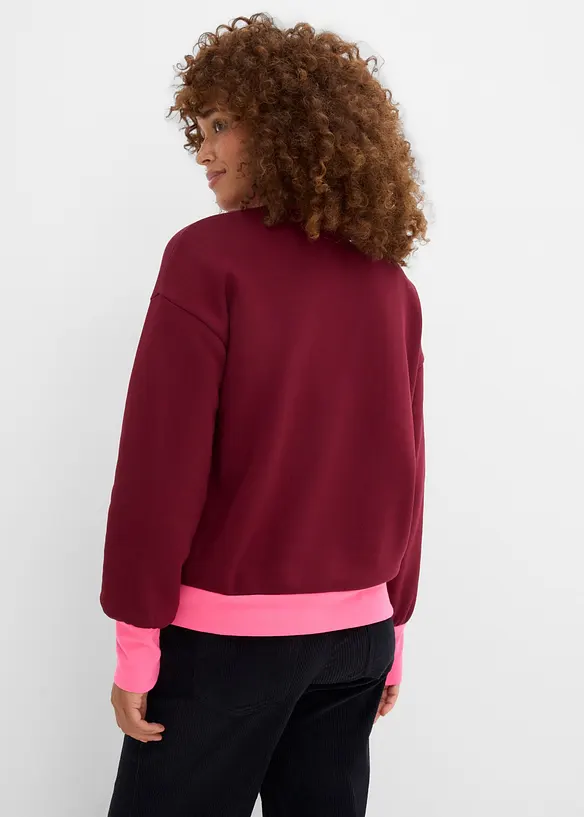 Sweatshirt i bomullsmiks, bonprix