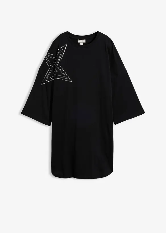 Lang, oversized topp i 100% &oslash;kologisk bomull, bonprix