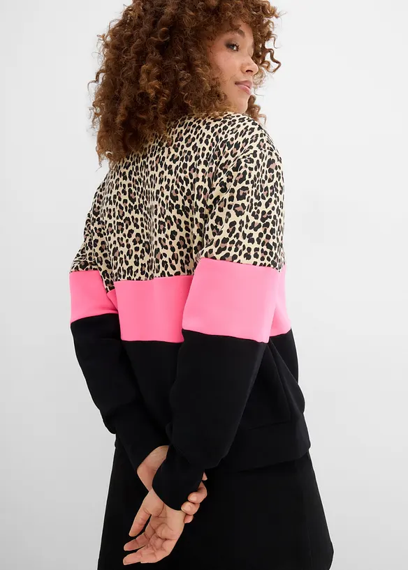 Sweatshirt i bomullsmiks, bonprix
