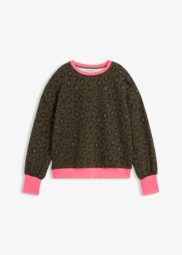 Sweatshirt i bomullsmiks, bonprix