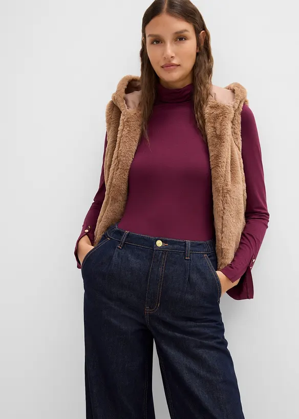 Wide leg jeans high waist, bonprix