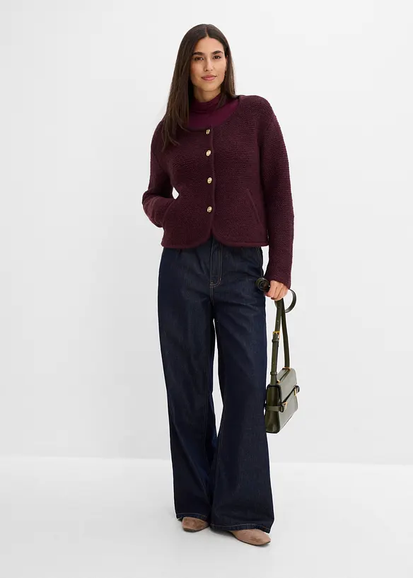 Cardigan i vid passform, bonprix