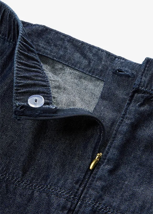 Jeansskj&oslash;rt i &oslash;kologisk bomull, bonprix