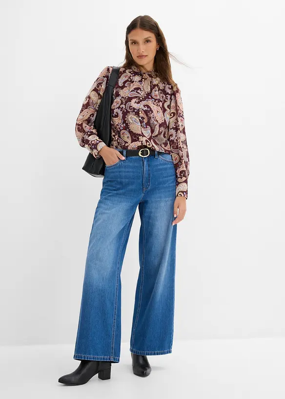 Wide leg jeans high waist, bonprix