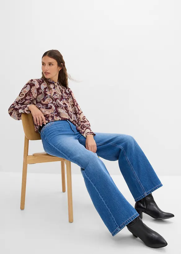 Wide leg jeans high waist, bonprix