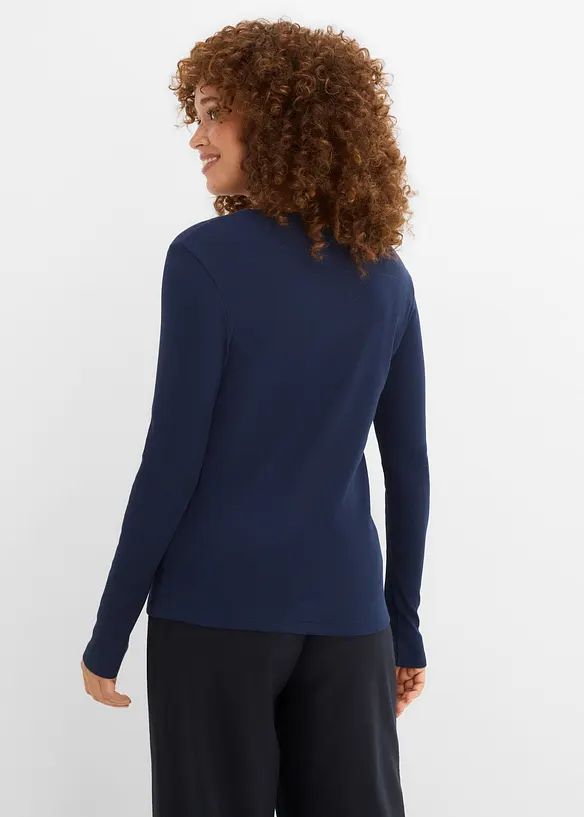Ribbet topp i 100% &oslash;kologisk bomull (5-pack), bonprix