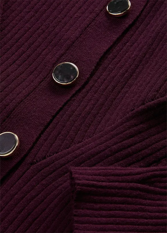Finstrikket cardigan i viskosemiks, bonprix