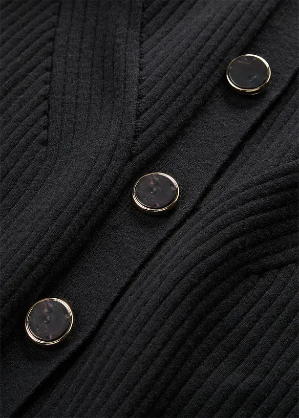 Finstrikket cardigan i viskosemiks, bonprix