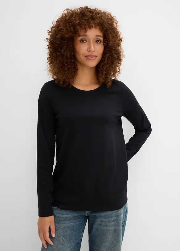 Langermet topp (6-pack), bonprix