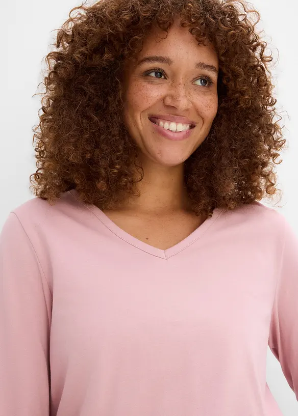 Langermet topp (5-pack), bonprix