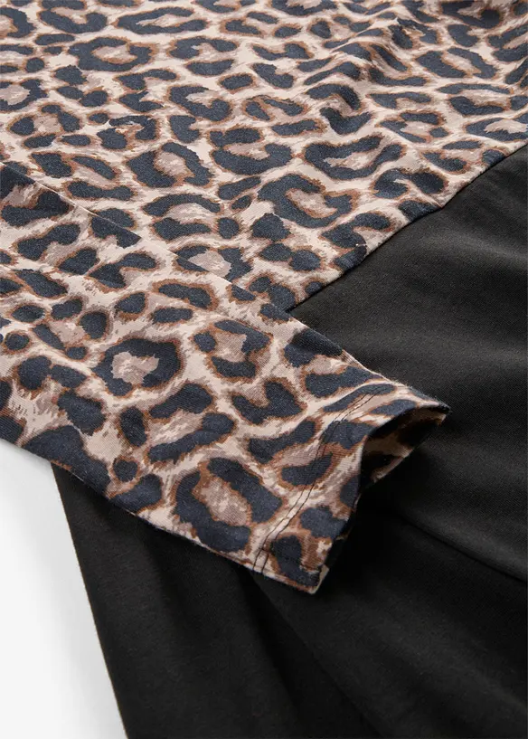 Midikjole i bomullsjersey, bonprix