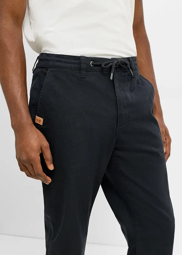 Classic fit chinos med stretch og vide ben, straight, bonprix
