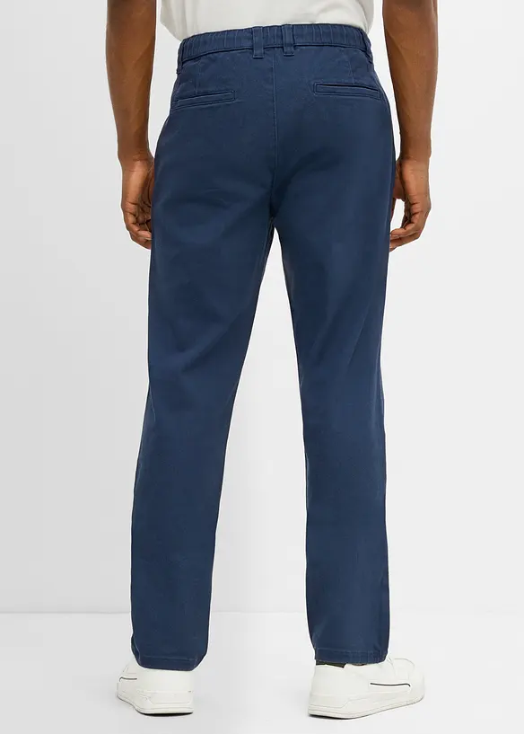 Classic fit chinos med stretch og vide ben, straight, bonprix