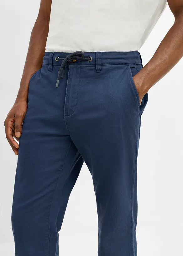 Classic fit chinos med stretch og vide ben, straight, bonprix