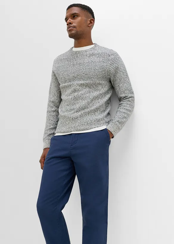 Classic fit chinos med stretch og vide ben, straight, bonprix