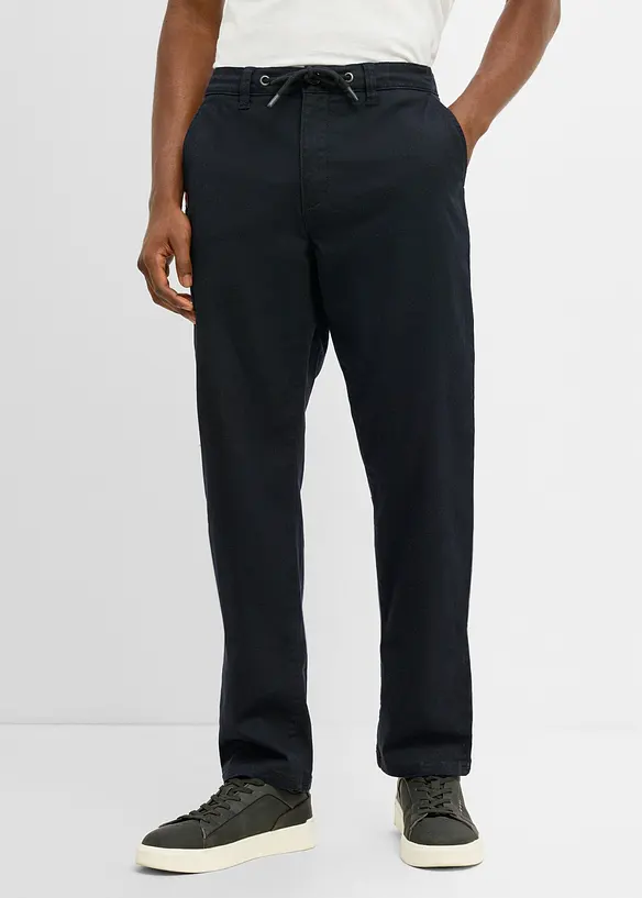 Classic fit chinos med stretch og vide ben, straight, bonprix