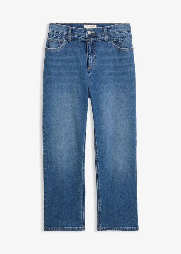 Straight Jeans High Waist, cropped, bonprix