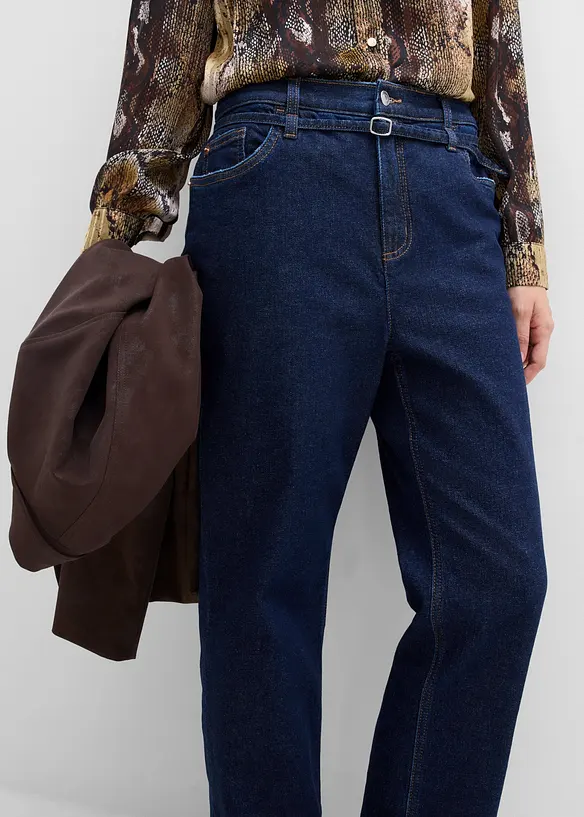 Straight Jeans High Waist, cropped, bonprix