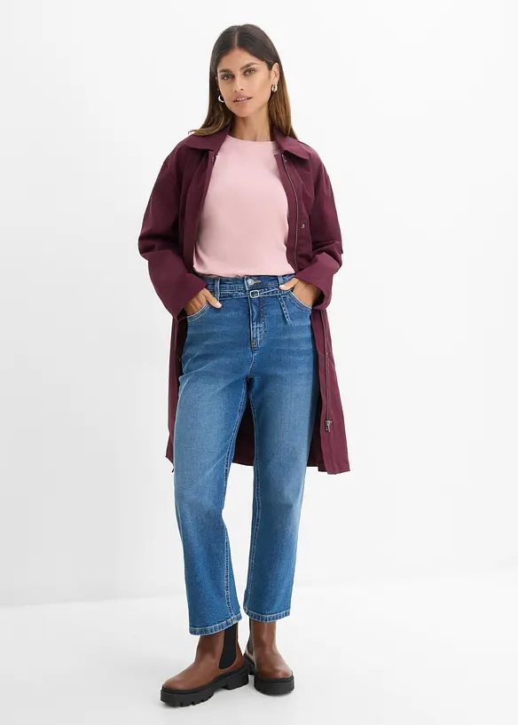 Straight Jeans High Waist, cropped, bonprix