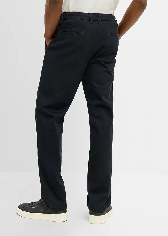 Classic fit chinos med stretch og vide ben, straight, bonprix