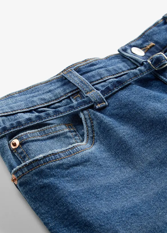 Straight Jeans High Waist, cropped, bonprix