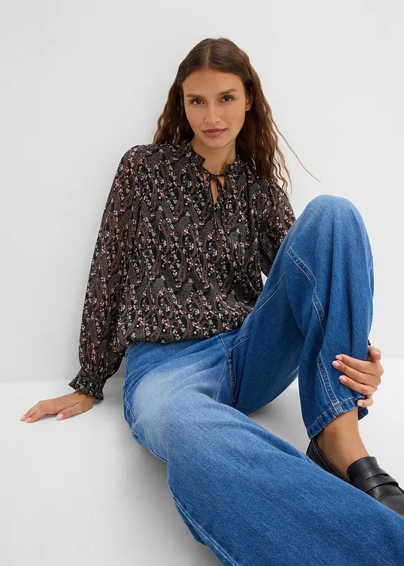 Bluse i lett chiffon, bonprix
