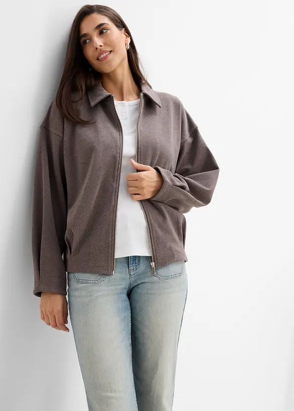 Jerseyjakke i ullstil, bonprix