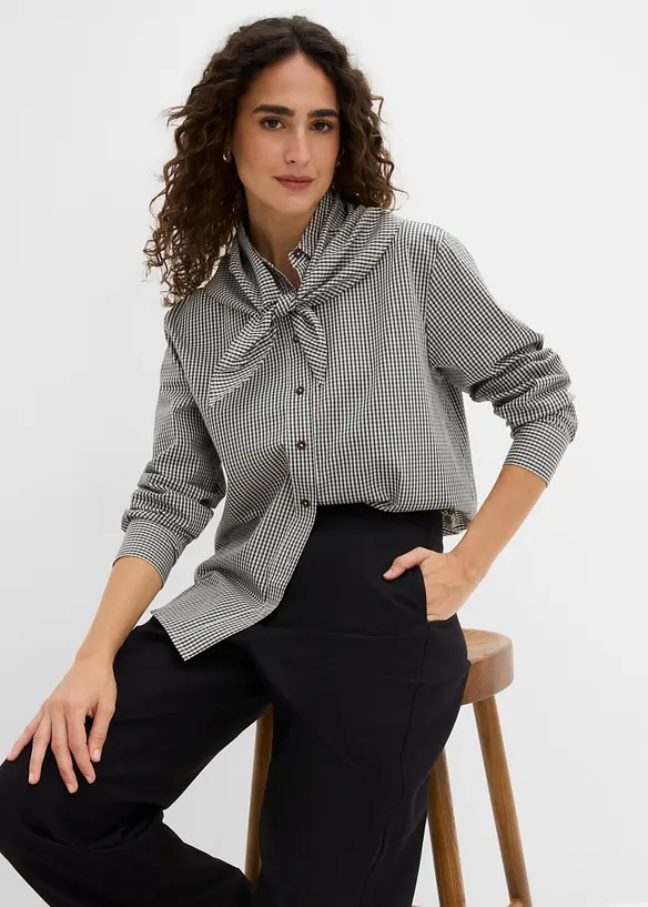 Bluse med avtagbart skjerf, bonprix