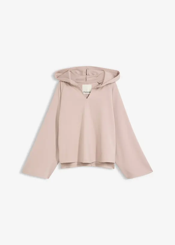 Langermet topp med hette, bonprix