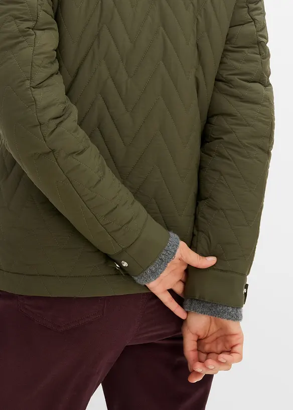 Vattert jakke i materialmiks, bonprix