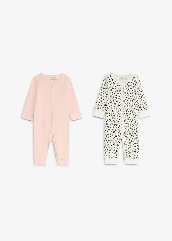 Myk nattdrakt til baby i 100% &oslash;kologisk bomull (2-pack), bonprix