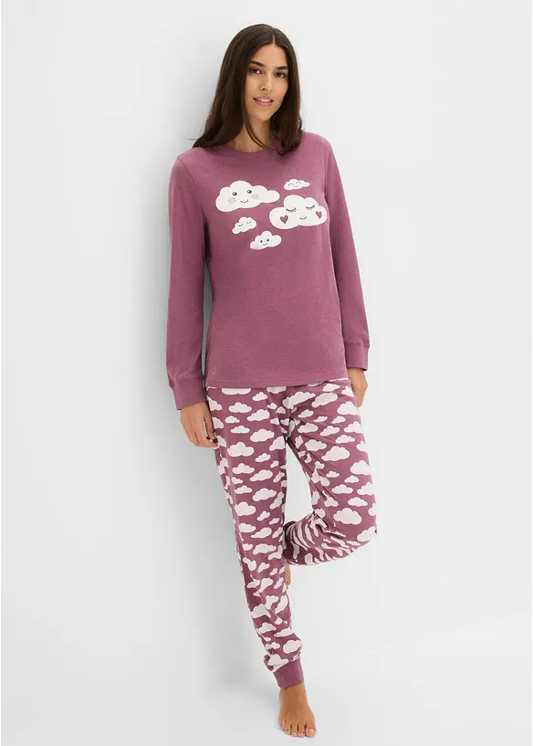 Pyjamas i 100% &oslash;kologisk bomull, bonprix