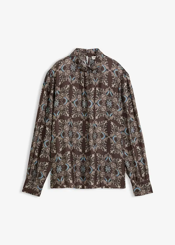 Bluse med silke, bonprix