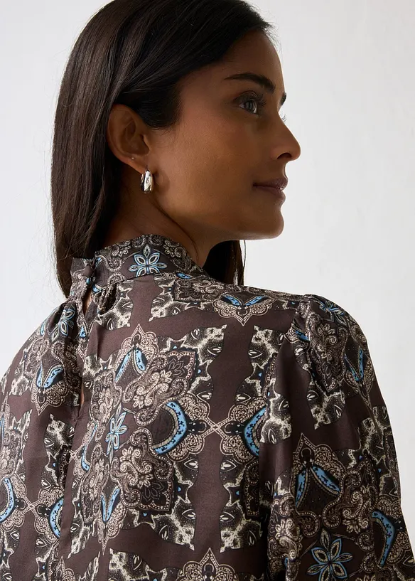 Bluse med silke, bonprix