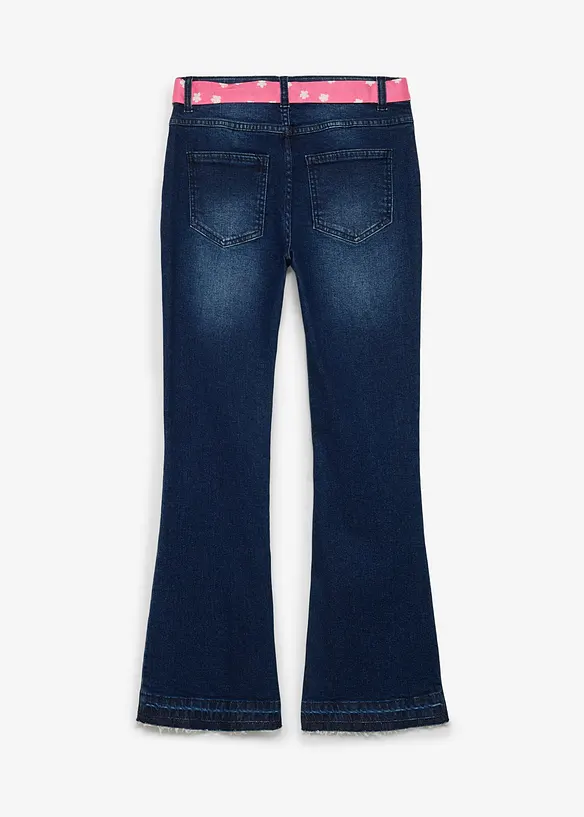 Flared-jeans med knytebelte, Mid Waist, bonprix