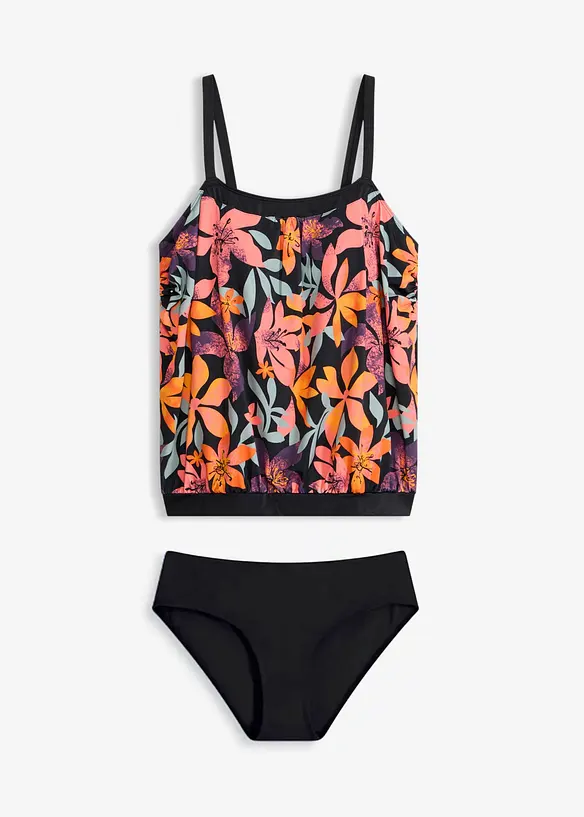 Oversized tankini (2-delt sett) med regulerbare stropper, bonprix