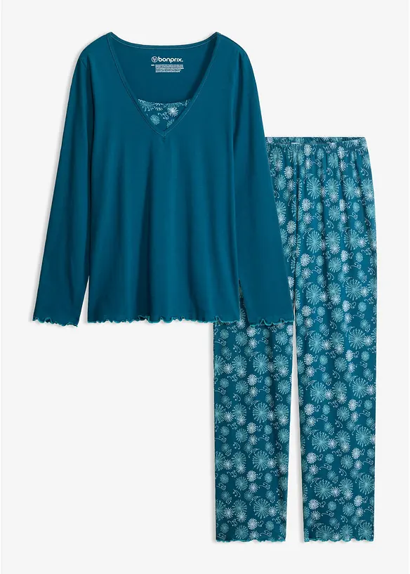 Pyjamas i 100% &oslash;kologisk bomull, bonprix