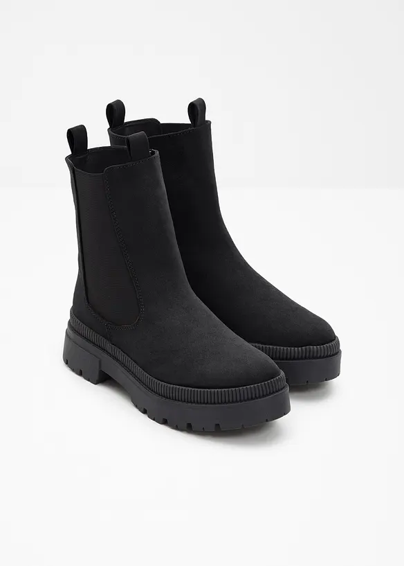 Chelsea-boots med profilert s&aring;le, bonprix