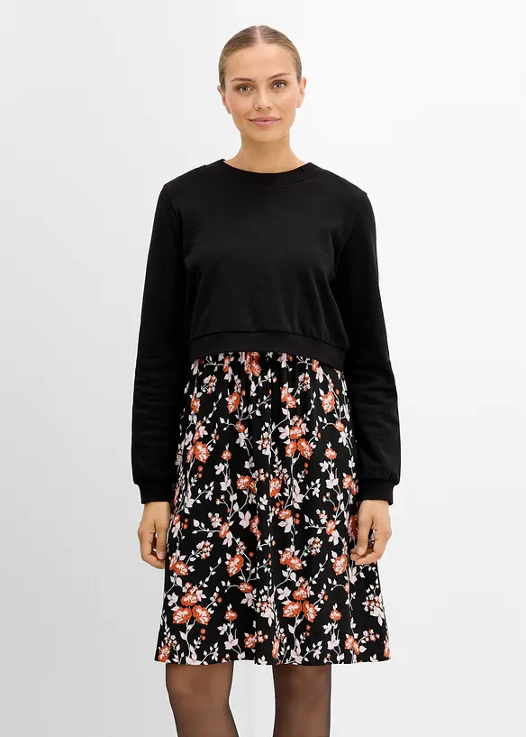 Mama kjole med sweatshirt (2-delt sett), bonprix
