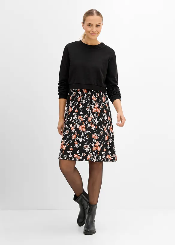 Mama kjole med sweatshirt (2-delt sett), bonprix