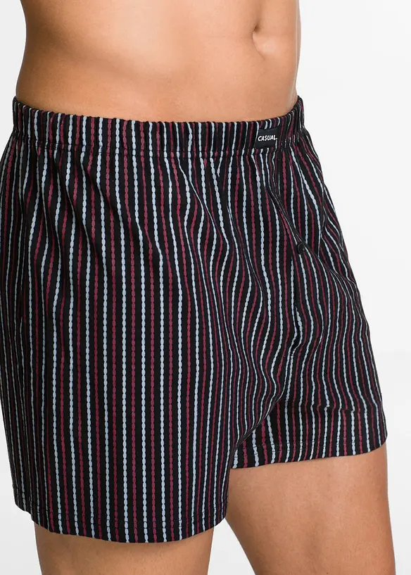 Vid boksershorts i bomullsjersey (3-pack), bonprix