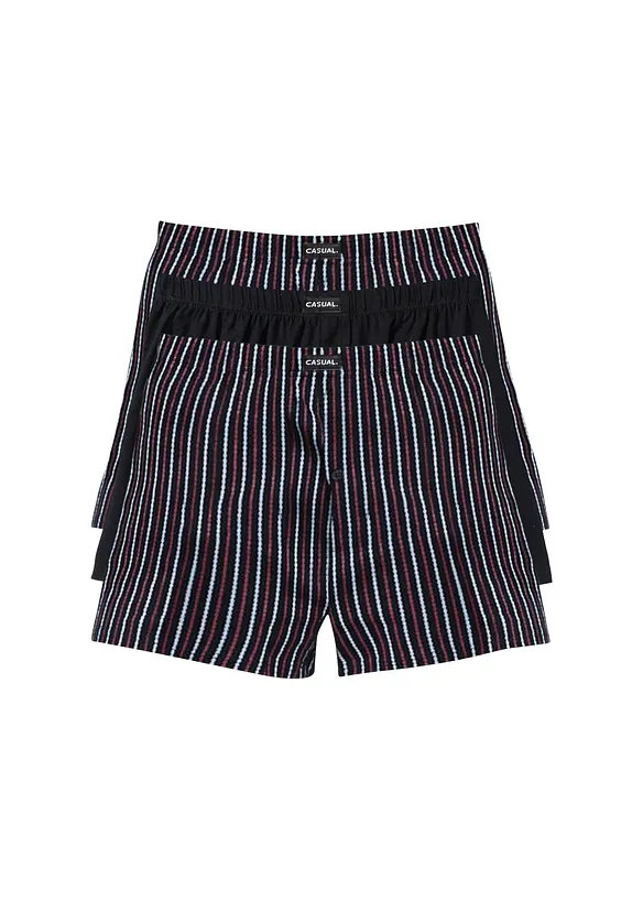 Vid boksershorts i bomullsjersey (3-pack), bonprix