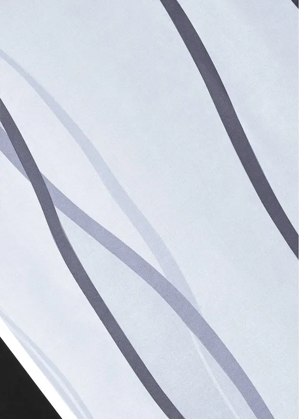 Panelgardin-sett, ensfarget og med print (2 deler), bonprix