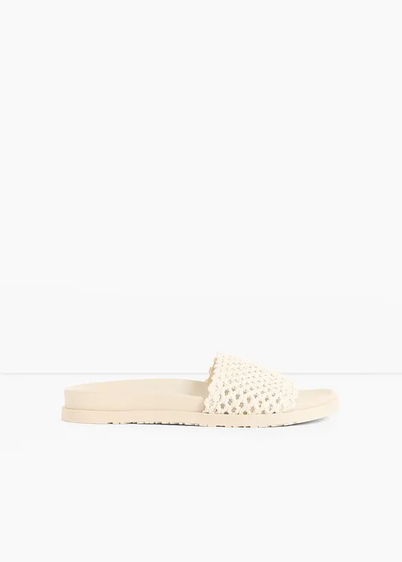 Slip in-sandaler i heklet stil, bonprix