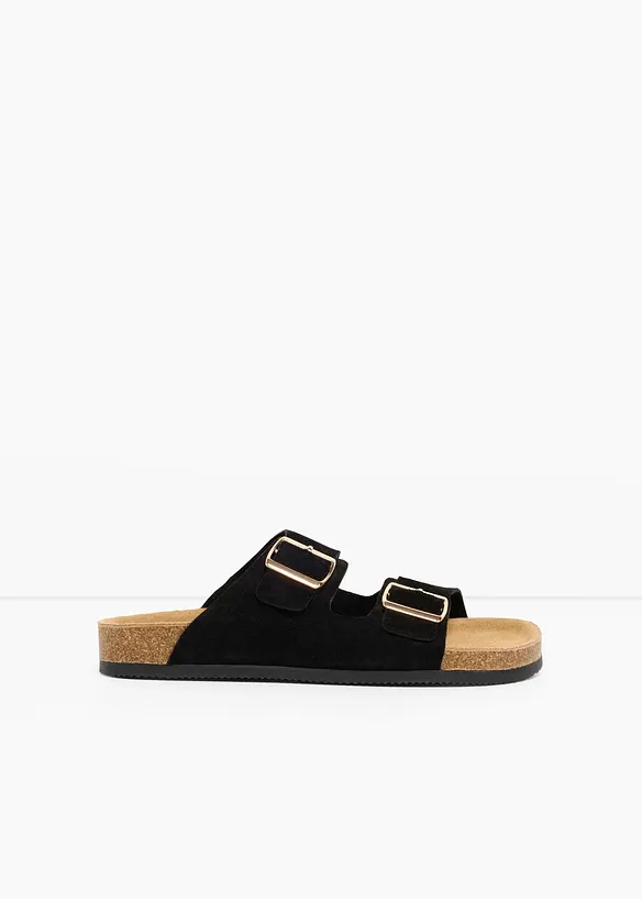 Slip-in sandaler i semsket skinn, bonprix
