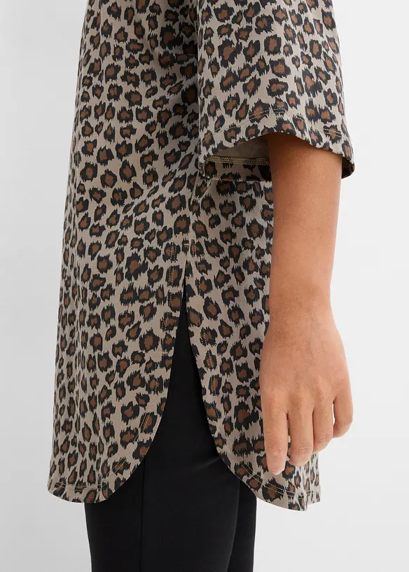 Lang, oversized topp i 100% &oslash;kologisk bomull, bonprix