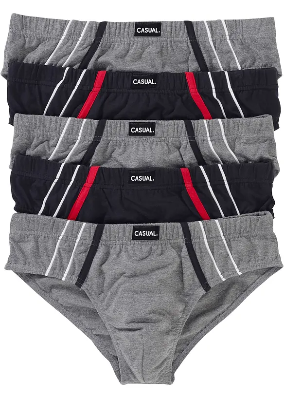 H&oslash;y truse med bomull (5-pack), bonprix
